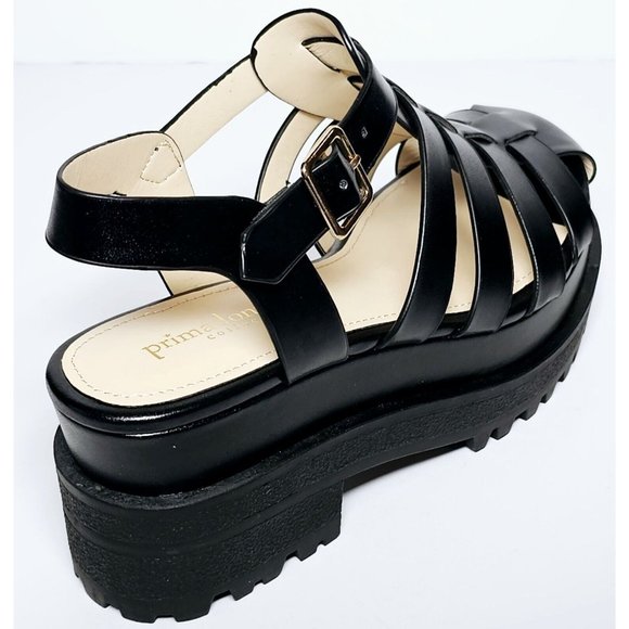 PRIMADONNA COLLECTION WOMEN SANDAL PLATFORM STRAPS EURO SIZE BLACK 00134 ECP - Picture 7 of 12